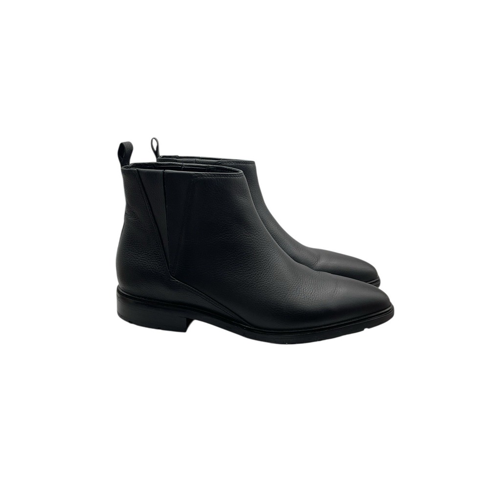 Via Spiga Women's Emelin Weatherproof Chelsea Boots Black Leather Size US 39 US9
